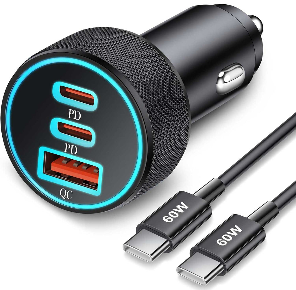  Quick Car Charger ,  Power Type-C PD 3-Port USB Cable 67W  - AWXW279 2640-1