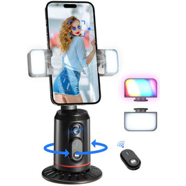 Auto Face Tracking Holder,  Smart Camera Shooting Tripod 360-degree Rotation Phone Stand  - AWXW125 2473-1