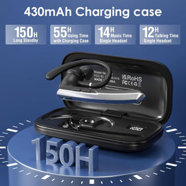 Wireless Earphone,  Headset Headphone Boom Mic Hands-free Ear-hook  - AWXW227 2582-2