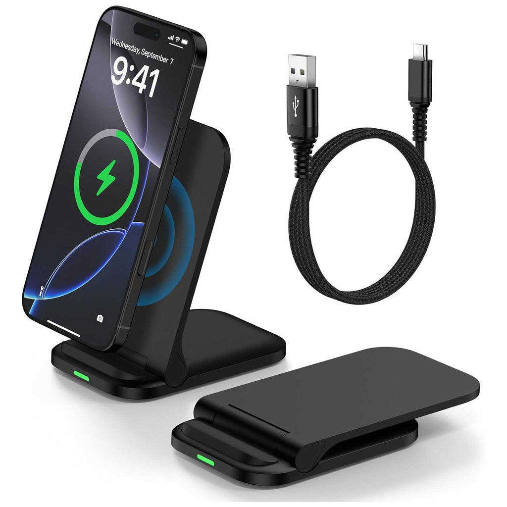 Foldable Wireless Charger,  Charging Pad  Stand Folding 15W Fast  - AWXW204 2554-1