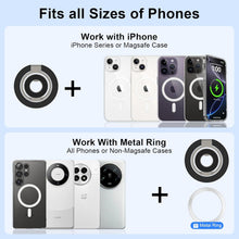 Load image into Gallery viewer, Metal Magnetic Ring Phone Holder ,  Black Desk Stand Folding  Kickstand  - AWXW215 2565-6