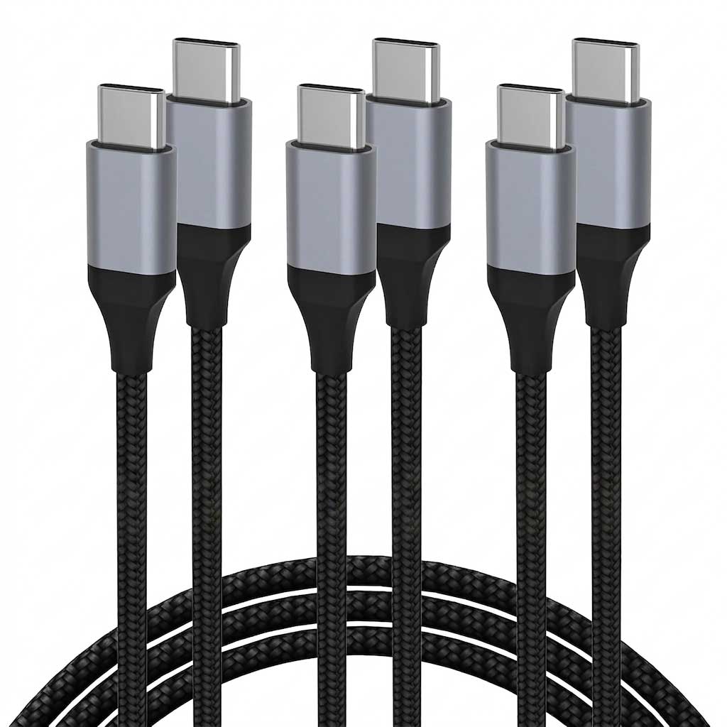 6 Pack PD USB-C Cables ,  Power Wire Cord Fast Charge 3 Pack 3ft and 3 Pack 6ft   - AWXW199 2549-1