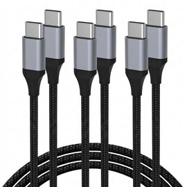 6 Pack PD USB-C Cables ,  Power Wire Cord Fast Charge 3 Pack 3ft and 3 Pack 6ft   - AWXW199 2549-1