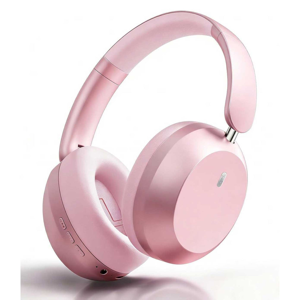 Pink Wireless Headphones,  Earphones w Mic Headset Foldable  - AWXW269 2630-1