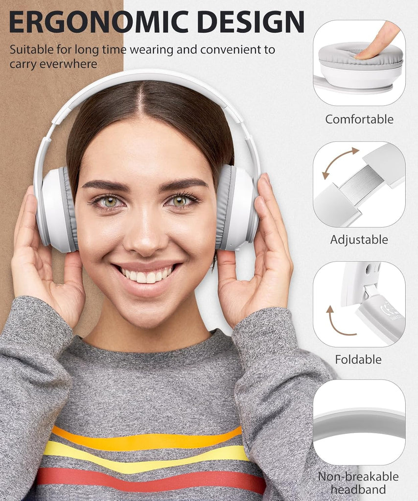 Wireless Headphones,  Earphones w Mic Headset Foldable  - AWXW132 2481-2