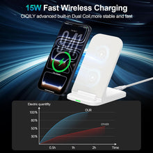 Load image into Gallery viewer, Foldable Wireless Charger,  Charging Pad Stand Folding 15W Fast  - AWXW205 2555-2