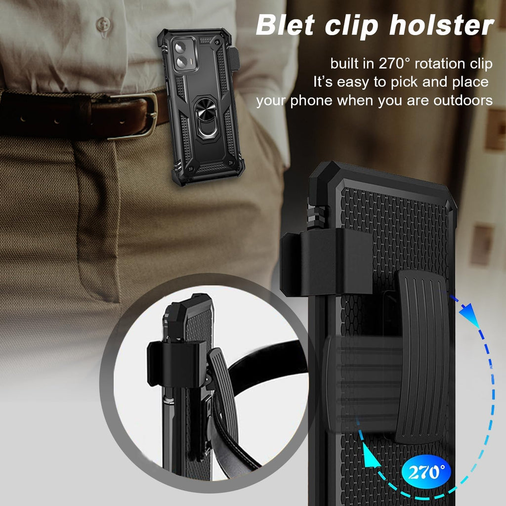 Case Belt Clip,  Kickstand Cover Swivel Metal Ring Holster  - AWE97 2091-3