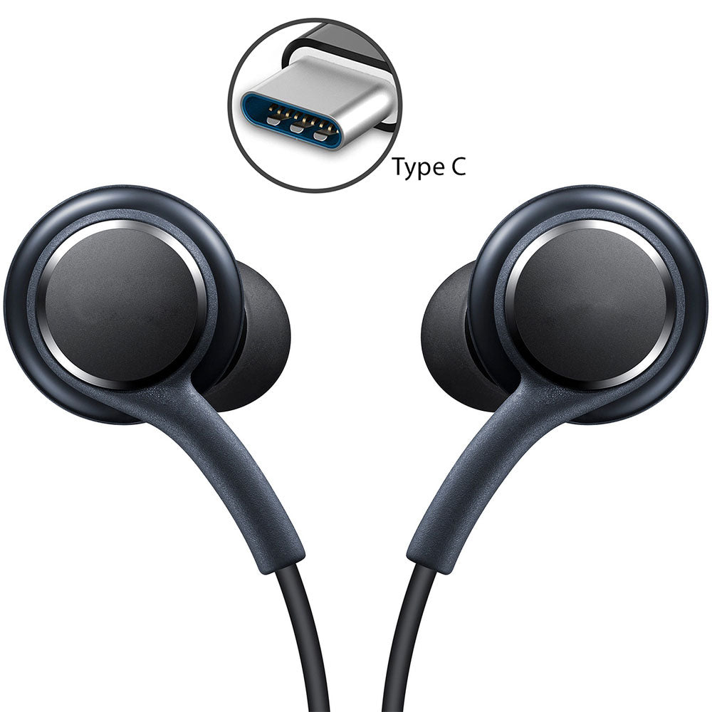 TYPE-C Earphones,  Headset w Mic Headphones  USB-C Earbuds   - AWXS91 2084-4