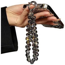 Load image into Gallery viewer, Beaded Phone Lanyard,  Black For Phone Cases  Wrist Strap  - AWXW281 2642-1