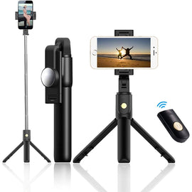  Selfie Stick ,  Stand  Remote Shutter   Built-in Tripod  Wireless  - AWG32 1989-1
