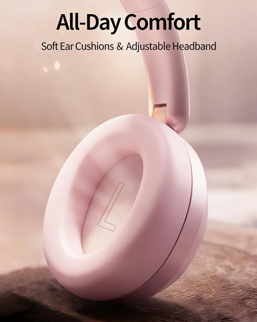 Pink Wireless Headphones,  Earphones w Mic Headset Foldable  - AWXW269 2630-5