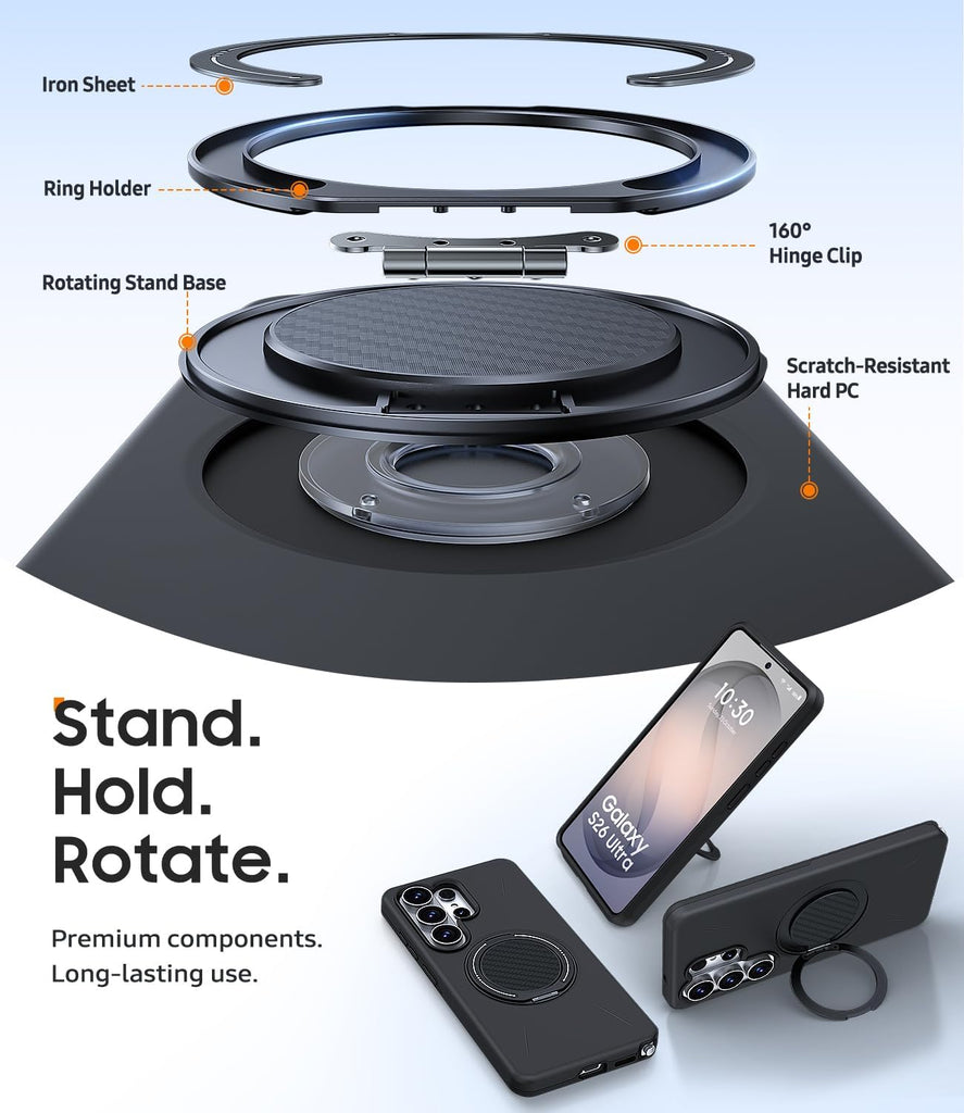 Magnetic Ring Case ,  Drop-Proof  Armor Cover 360 Degree Rotate   - AWXW6 2342-5