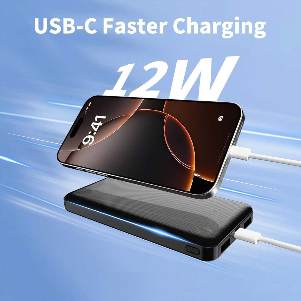 2 Pack 10000mAh Power Bank,  2-Port USB LED Indicators Portable Charger Backup Battery  - AWXW242 2598-2