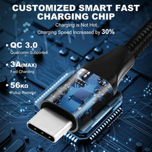 Load image into Gallery viewer, 6 Pack PD USB-C Cables ,  Power Wire Cord Fast Charge 3 Pack 3ft and 3 Pack 6ft   - AWXW199 2549-3