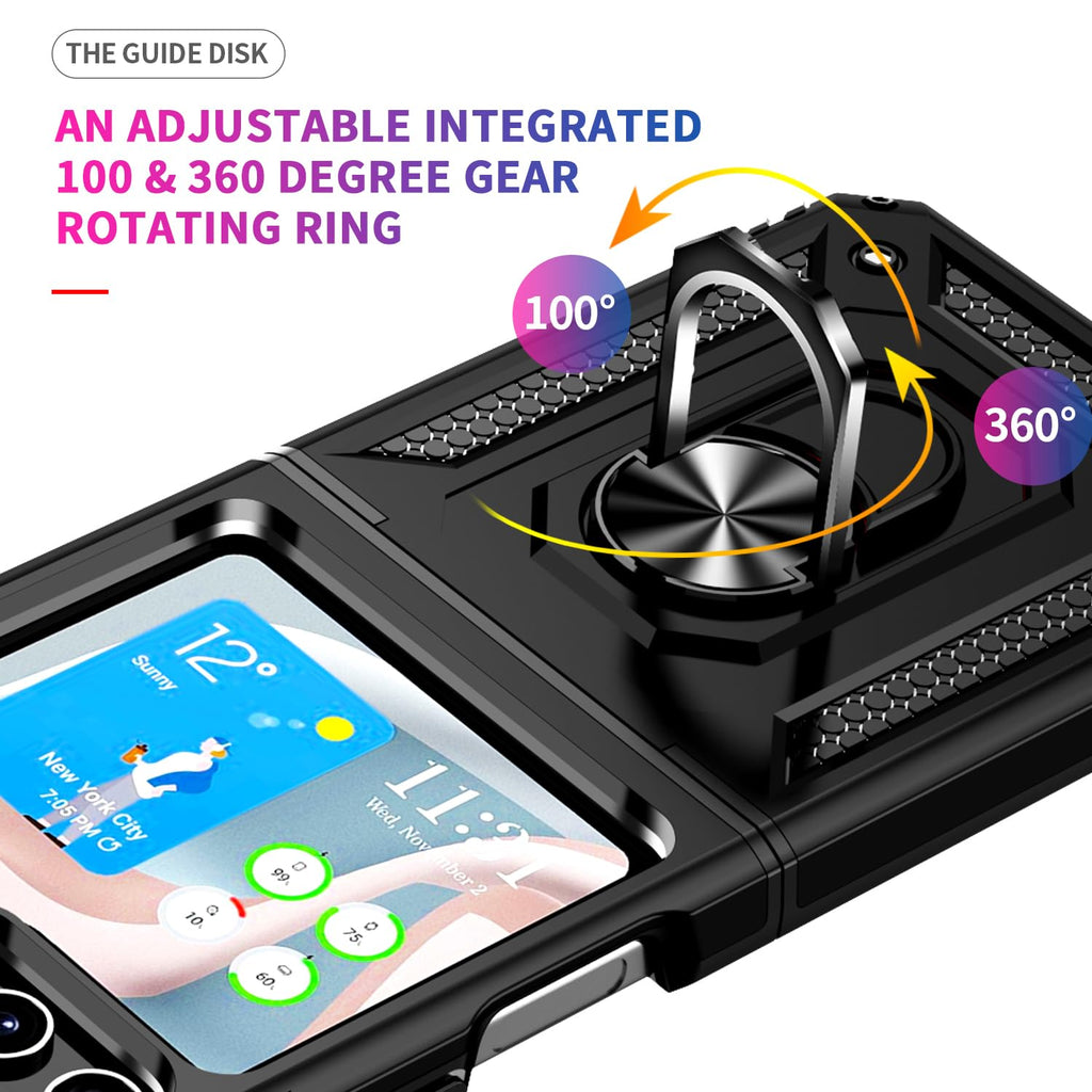  Hybrid Case Cover ,  Armor Shockproof Kickstand  Metal Ring   - AWE74 2104-3