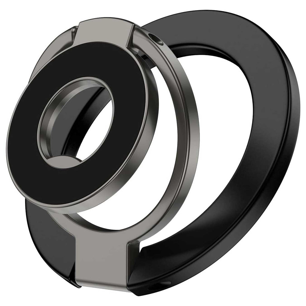 Metal Magnetic Ring Phone Holder ,  Black Desk Stand Folding  Kickstand  - AWXW215 2565-1
