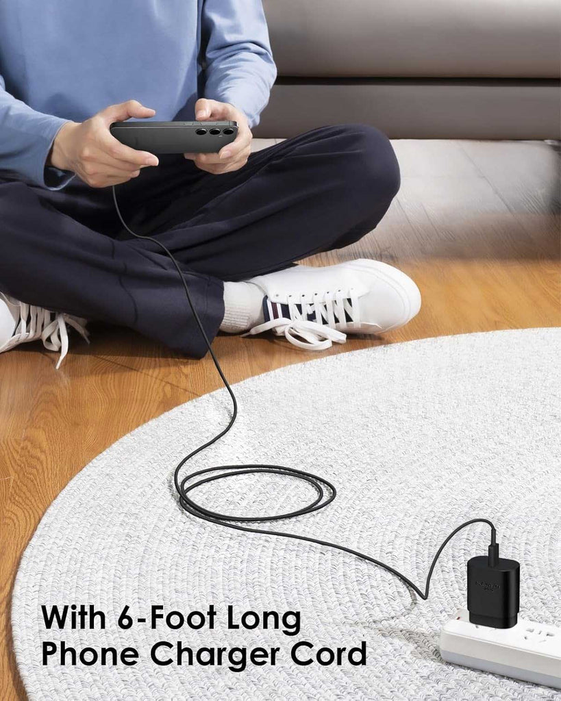 25W Fast Home Charger,  Cord Power Adapter PD Type-C 6ft Long USB-C Cable  - AWG37 2230-8