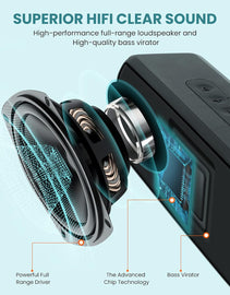 Wireless Speaker,  Rechargeable  Multimedia Audio Hands-free Microphone   - AWXW16 2352-2