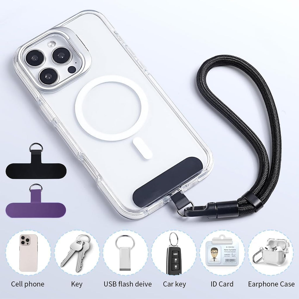 2 Pack Phone Lanyard,  Black, Purple For Phone Cases  Wrist Straps  Adjustable  - AWXW261 2622-4