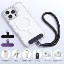 Load image into Gallery viewer, 2 Pack Phone Lanyard,  Black, Purple For Phone Cases  Wrist Straps  Adjustable  - AWXW261 2622-4