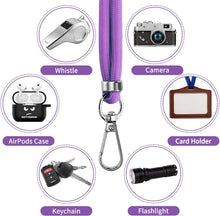 Load image into Gallery viewer, Purple 2 Pack Phone Lanyard ,  For Phone Cases  1 Pcs Wrist Straps 1 Pcs Neck Straps Adjustable Holder  - AWXW274 2635-6