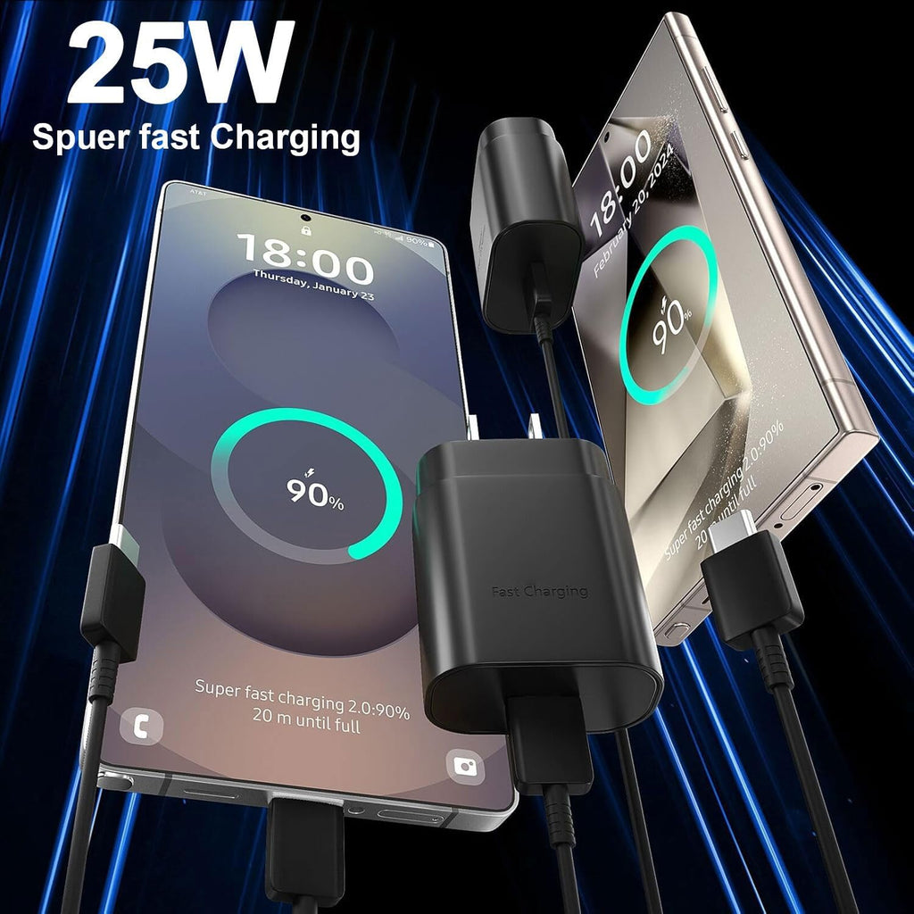 3 Pack 25W Fast Home Charger,  Power Quick 3 Pack 6ft USB-C Cable PD Type-C  - AWXW228 2583-2