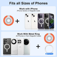Load image into Gallery viewer, Metal Magnetic Ring Phone Holder ,  Desk Stand Folding Kickstand Orange  - AWXW219 2569-6