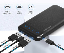 10000mAh Power Bank,   LED Display  Portable Charger  Backup Battery Fast Charge  - AWXW13 2349-2