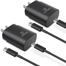Load image into Gallery viewer, 2 Pack 25W Fast Home Charger,  Power Quick 2 Pack 6ft USB-C Cable PD Type-C  - AWXW187 2536-1