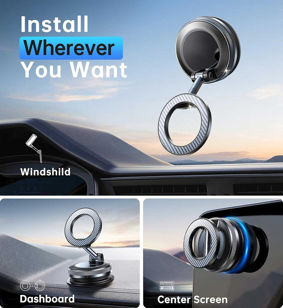 Vacuum,  Folding  Suction Mount Magnetic Phone Holder  - AWXW216 2566-2