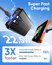 Load image into Gallery viewer, 15000mAh Power Bank ,  Built-in Cable Portable Charger Backup Battery 22.5W PD Fast Charge   - AWXW239 2595-5