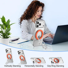 Load image into Gallery viewer, Metal Magnetic Ring Phone Holder ,  Desk Stand Folding Kickstand Orange  - AWXW219 2569-7