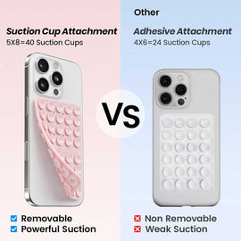 Pink Suction Holder ,  For Window Windshield For Glass Desktop Tile Double Sided  Non-Slip   - AWXW263 2624-2