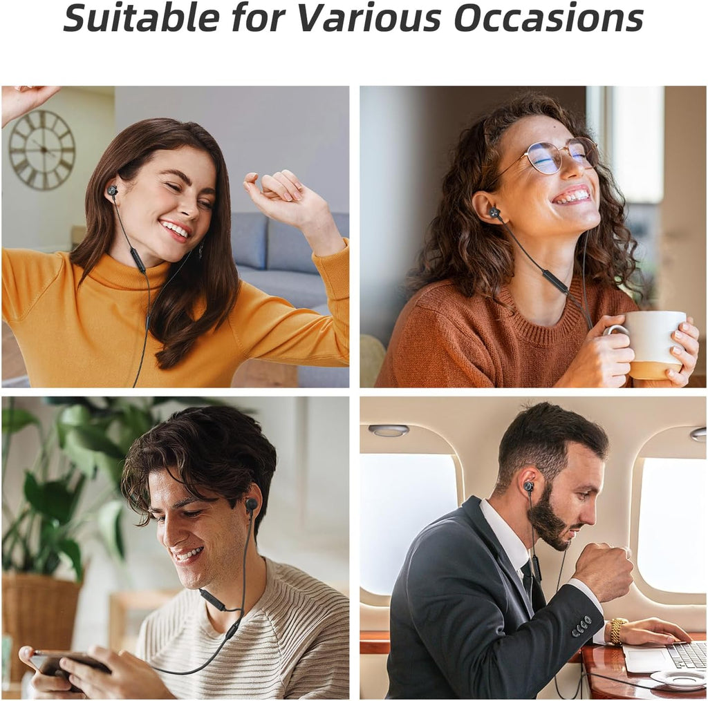 USB-C Retractable Earphones,  TYPE-C w Mic Earbuds Hands-free Headphones  - AWC63 2329-6