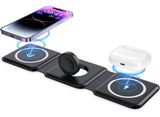 15W Magnetic Wireless Charger , Quick Charge Slim Foldable Charging Pad Fast Charge - AWG37