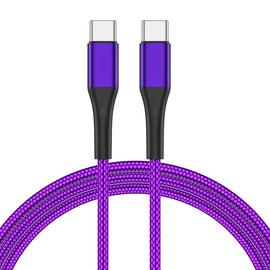 Purple 3ft PD Cable,  Wire Power Fast Charger Cord Type-C to USB-C  - AWM32 2165-1