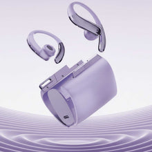 Load image into Gallery viewer, Wireless Ear-hook OWS Earphones,  Charging Case  True Stereo Over the Ear Headphones  Purple Bluetooth Earbuds  - AWY88 2293-3