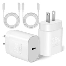 Load image into Gallery viewer, 2 Pack 25W Fast Home Charger,  Power Quick 6ft and10ft USB-C Cable PD Type-C  - AWXW233 2589-1