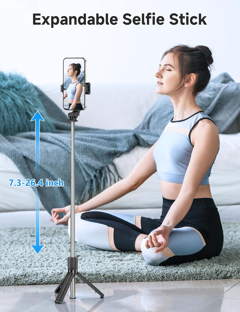 Selfie Stick ,  Stand Remote Shutter Built-in Tripod Wireless  - AWXW14 2350-2
