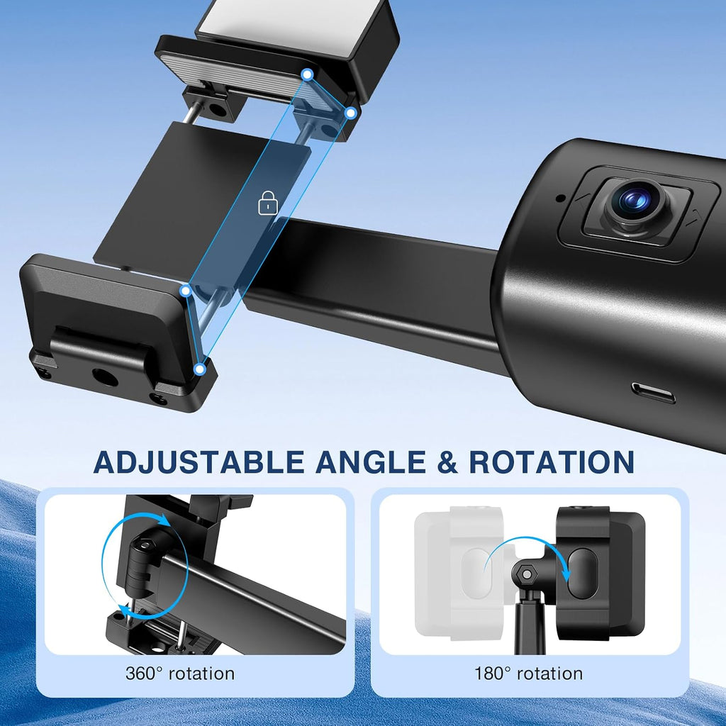 Auto Face Tracking Holder,  Gesture Control Remote Shutter Photo Stand Tripod 360-degree Rotating  - AWXW126 2474-4