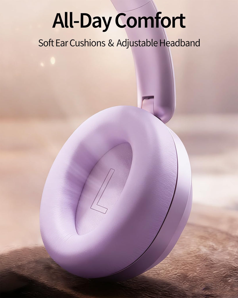 Purple Wireless Headphones ,  Earphones w Mic Headset Foldable  - AWXW268 2629-5