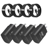 4 Pack 25W Fast Home Charger, Power Quick 2 Pack 6ft and 2 pack 4ft USB-C Cable PD Type-C - AWXW229