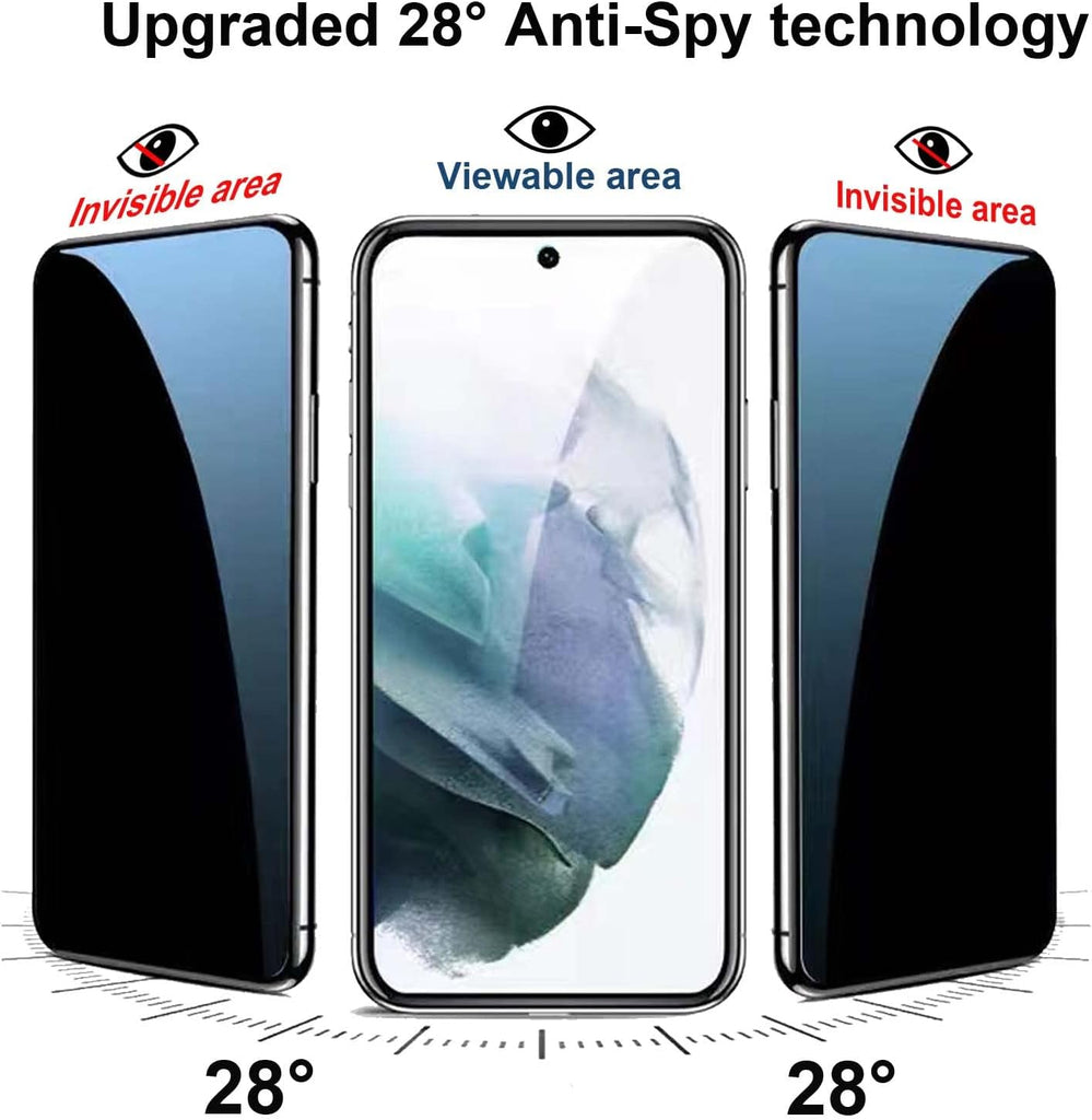 2 Pack Privacy Screen Protector ,   Anti-Peep  9H Hardness  Anti-Spy   Tempered Glass   - AW2XG61 2041-3