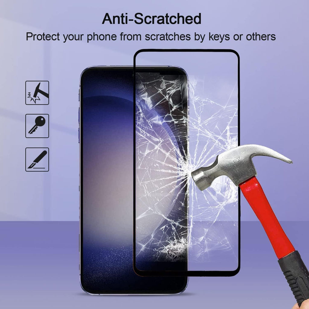 2 Pack Screen Protector,  (Fingerprint Unlock) Full Cover HD Clear Tempered Glass  - AW2V92 2135-3