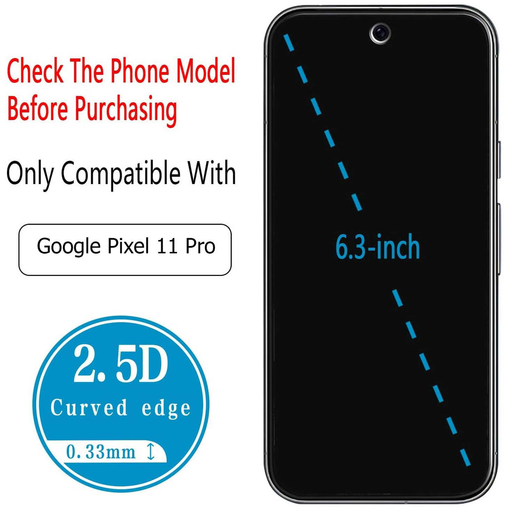 2 Pack Screen Protector,  (Fingerprint Unlock) Full Cover HD Clear Tempered Glass  - AW2SP90 2451-2