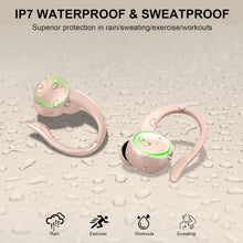 Load image into Gallery viewer, Pink Wireless Ear-hook Earphones,  Charging Case True Stereo Over the Ear Headphones Bluetooth Earbuds  - AWXW267 2628-7