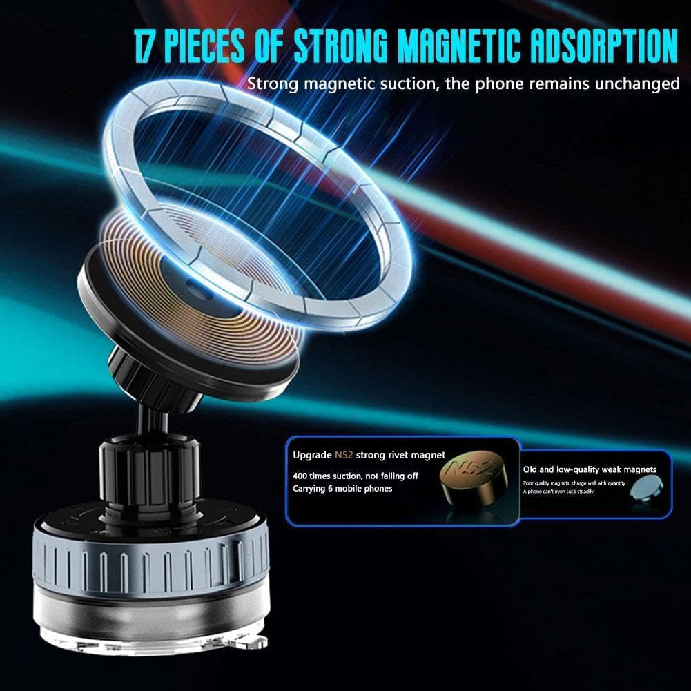 Magnetic Car Mount,  MagSafe Compatible Vacuum For Dash Windshield  Phone Holder  - AWZ89 2191-2