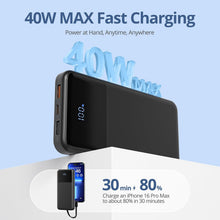 Load image into Gallery viewer, 10000mAh Power Bank ,  Built-in Cable Portable Charger Backup Battery 22.5W PD Fast Charge   - AWXW240 2596-5