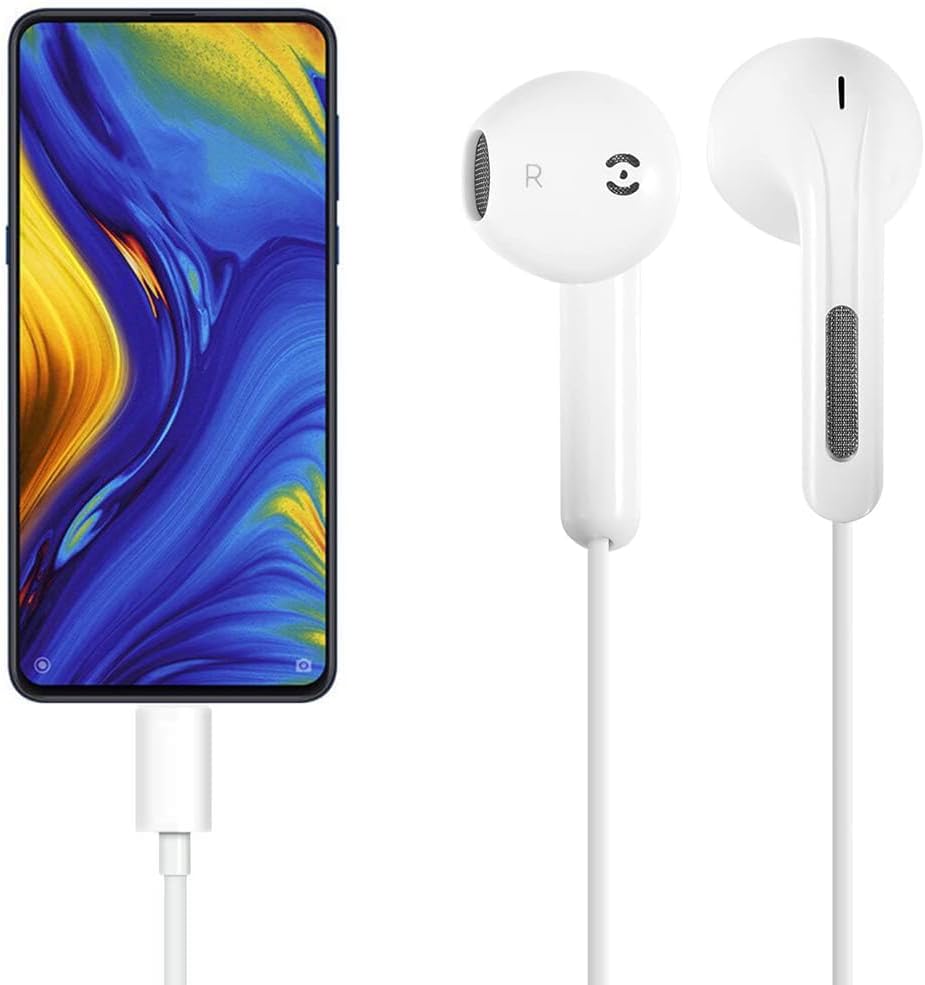 2 Pack TYPE-C Earphones ,  Headset w Mic Headphone USB-C Earbuds  - AWXW203 2553-5