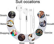 Load image into Gallery viewer, 2 Pack TYPE-C Earphones ,  Headset w Mic Headphone USB-C Earbuds  - AWXW203 2553-6